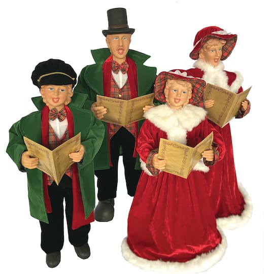 Santa's Workshop Dickens Carolers Set By Santasworkshop in Red | 15" -18" | Michaels®
